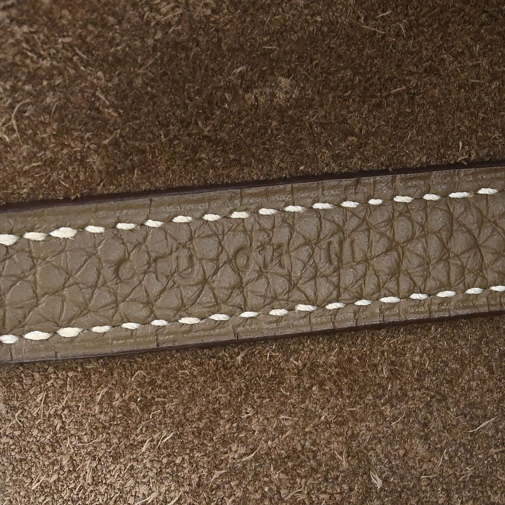 Hermes Etoupe Taurillon Clemence Picotin Lock 22 MM Handbag