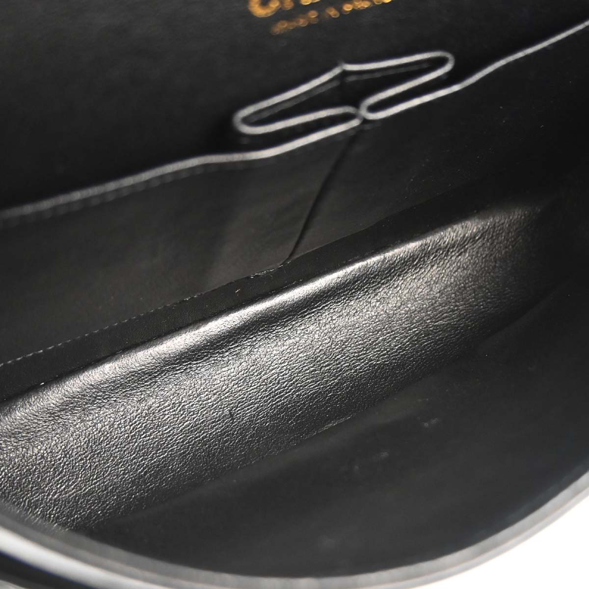 Chanel 2019 Black Lambskin Egyptian Medium Classic Double Flap Shoulder Bag