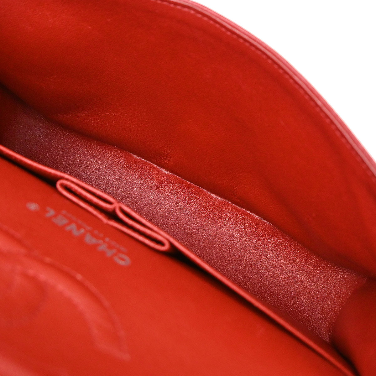 Chanel 2015-2016 Red Caviar Skin Medium Classic Double Flap Shoulder Bag