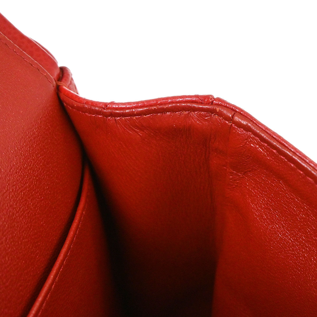 Chanel 2015-2016 Red Caviar Skin Medium Classic Double Flap Shoulder Bag