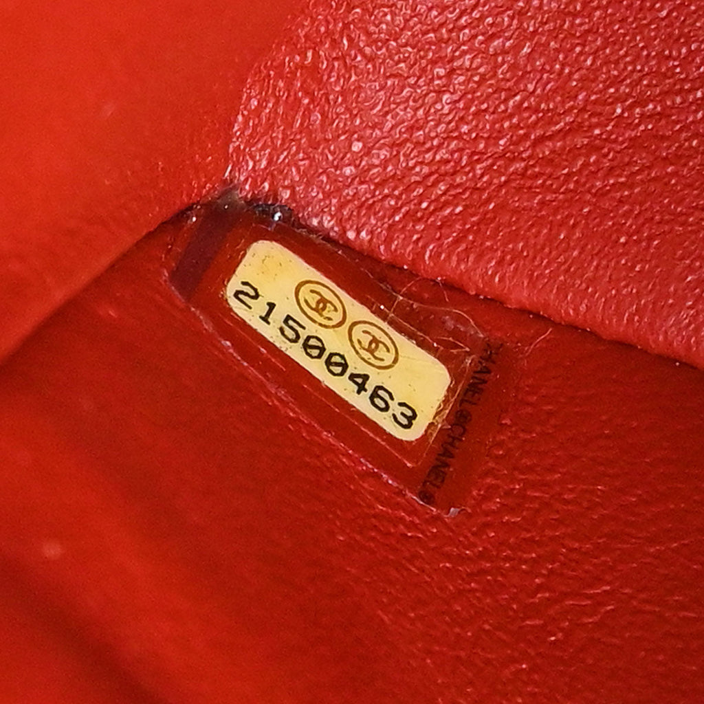 Chanel 2015-2016 Red Caviar Skin Medium Classic Double Flap Shoulder Bag