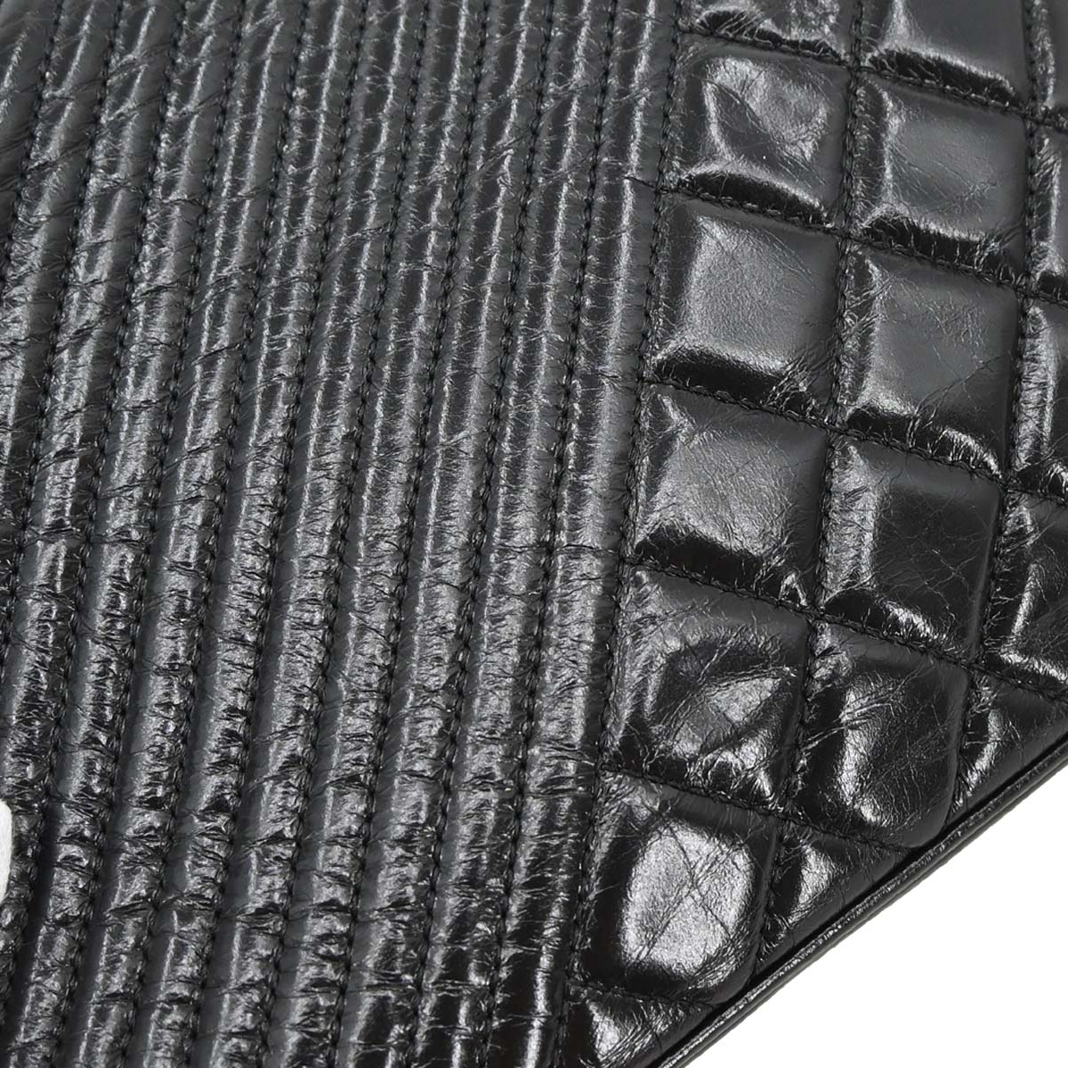 Chanel 2014-2015 Black Calfskin Coco Boy Flap Chain Shoulder Bag