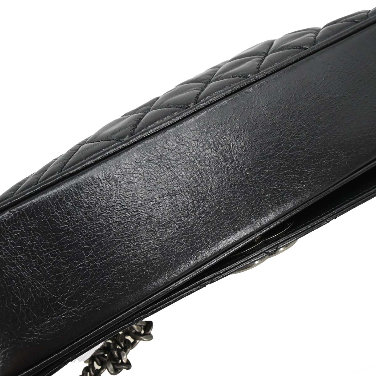 Chanel 2014-2015 Black Calfskin Coco Boy Flap Chain Shoulder Bag