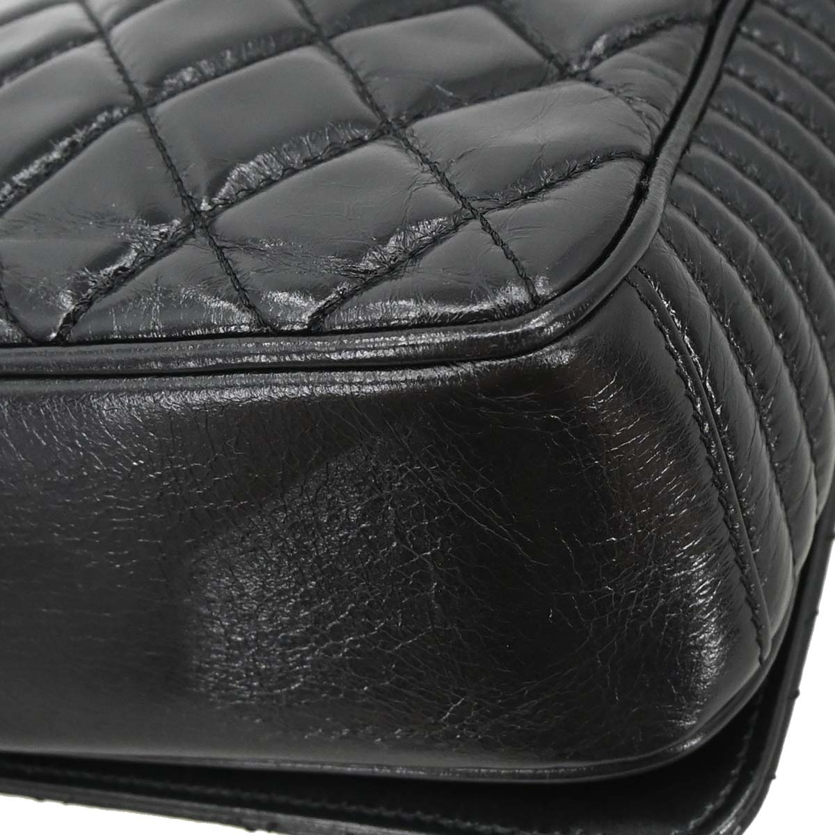 Chanel 2014-2015 Black Calfskin Coco Boy Flap Chain Shoulder Bag