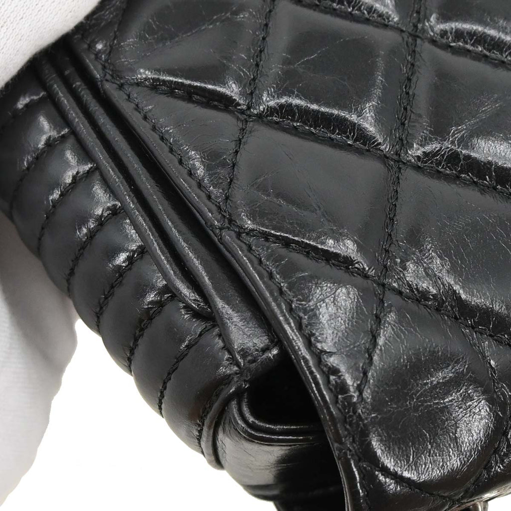 Chanel 2014-2015 Black Calfskin Coco Boy Flap Chain Shoulder Bag