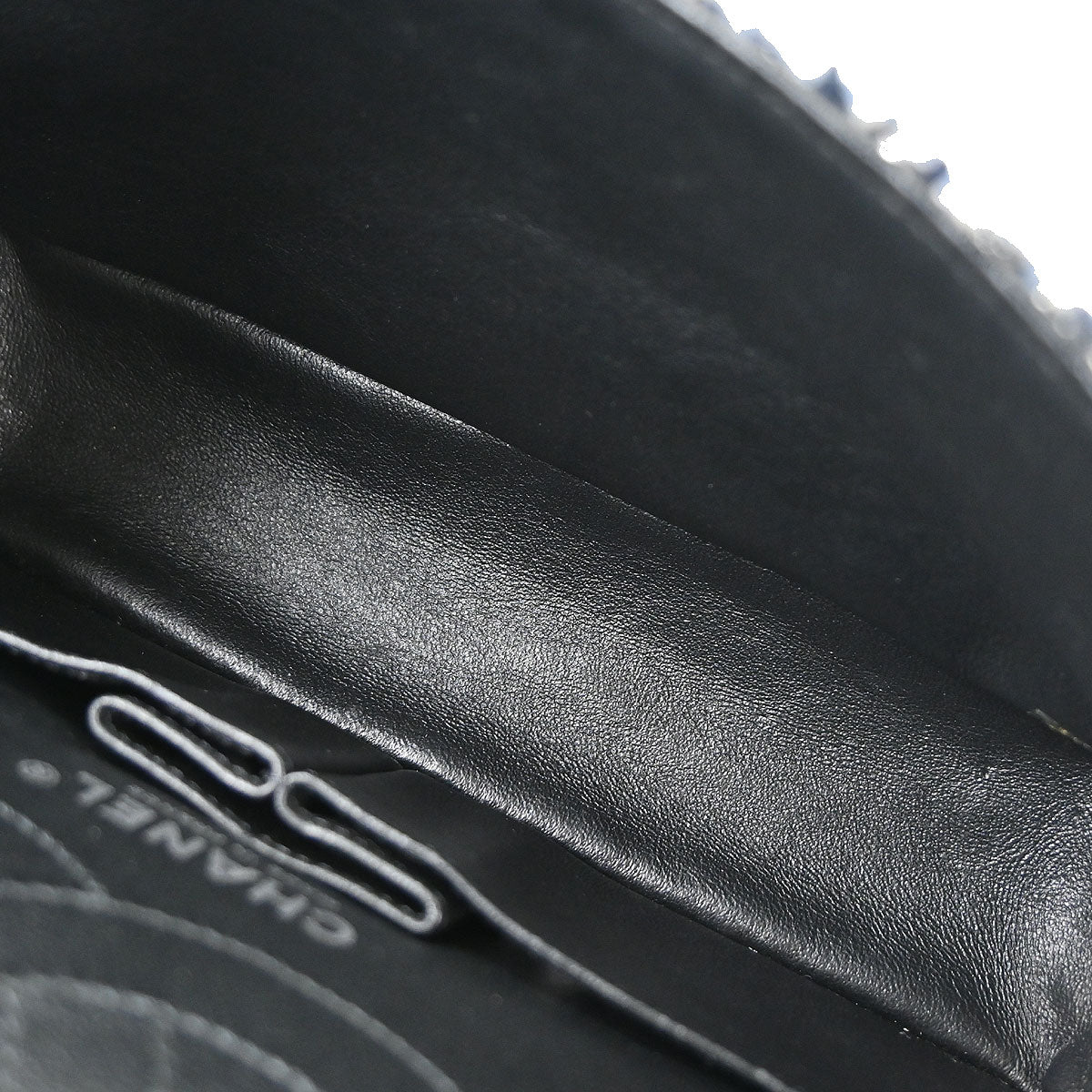 Chanel Navy Tweed 2.55 Medium Classic Double Flap Shoulder Bag
