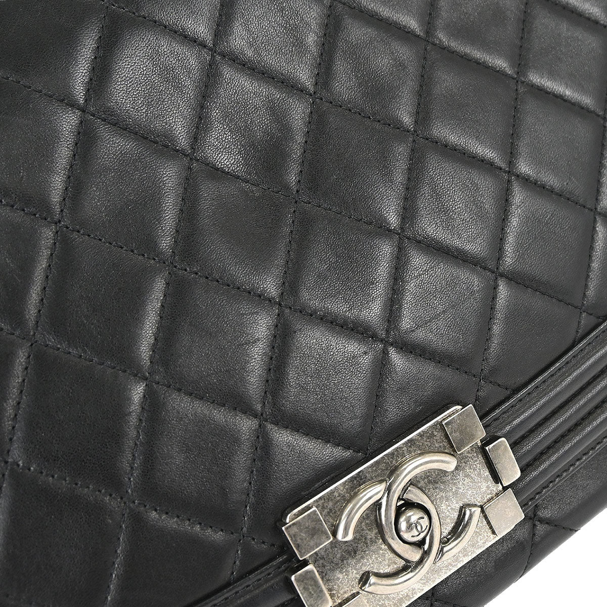 Boy Chanel 2012 Black Lambskin Antik Handbag