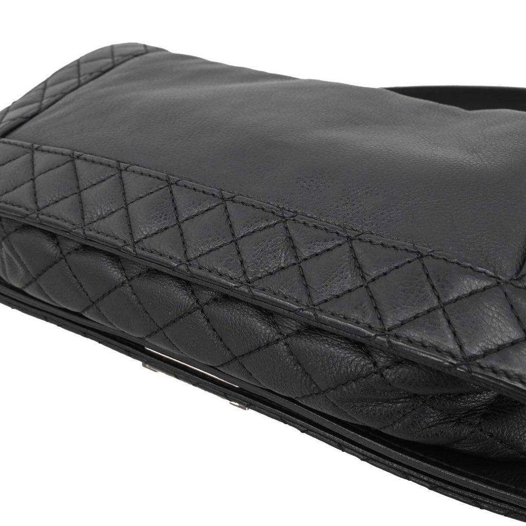 Boy Chanel 2013-2014 Black Lambskin Medium Shoulder Bag