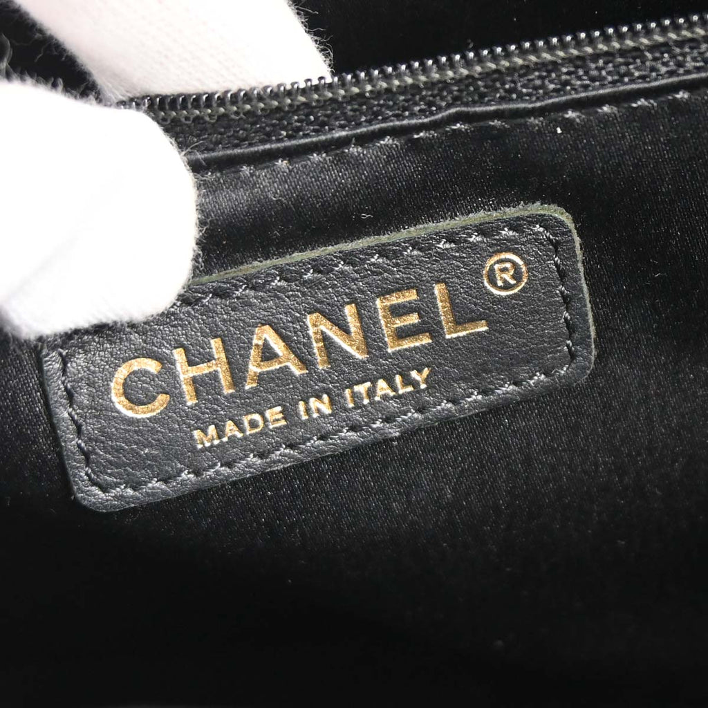 Chanel 2010-2011 Black Caviar Skin Petite Shopping Tote PST Chain Handbag