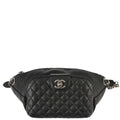 Chanel 2016-2017 Black Calfskin Waist Bum Bag
