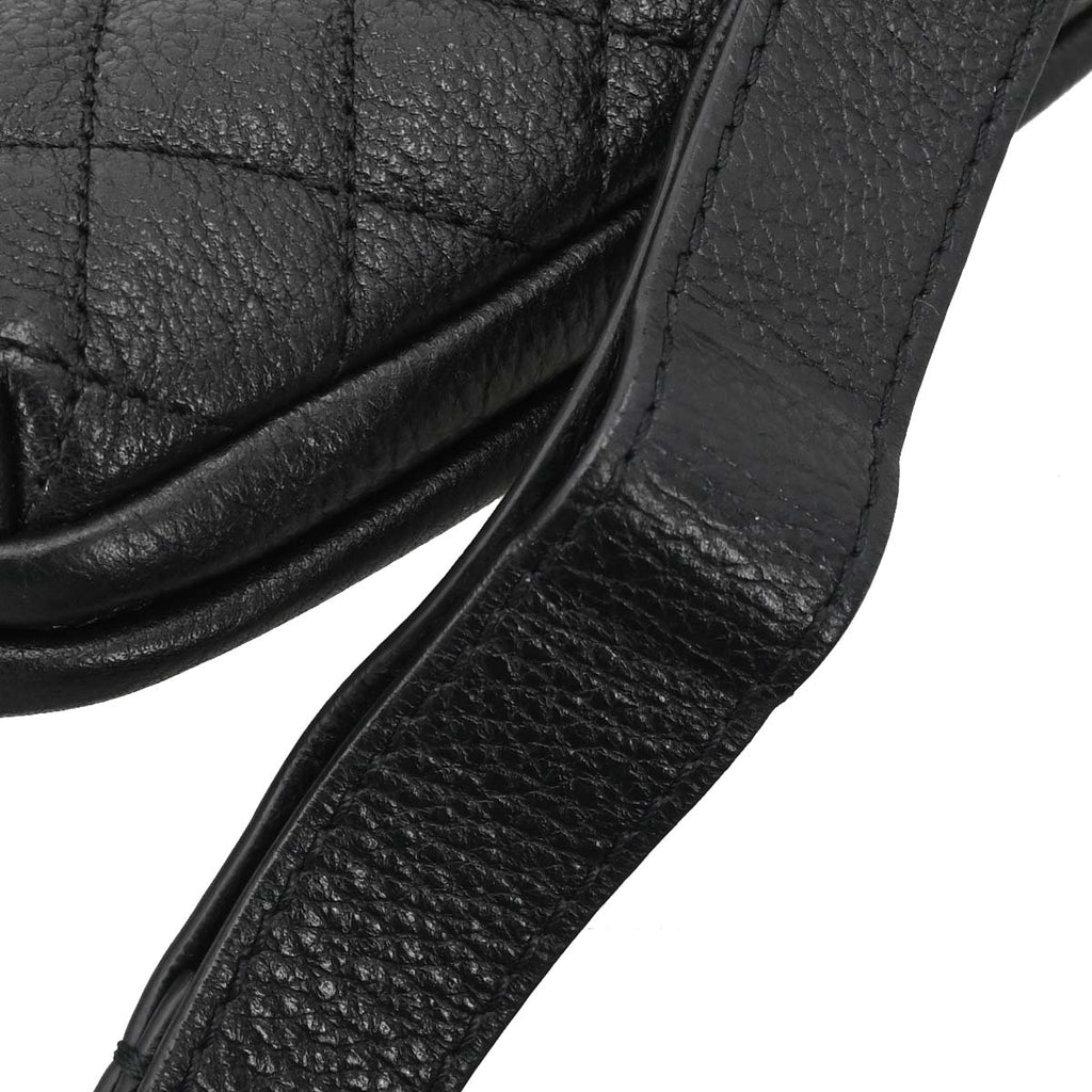 Chanel 2016-2017 Black Calfskin Waist Bum Bag