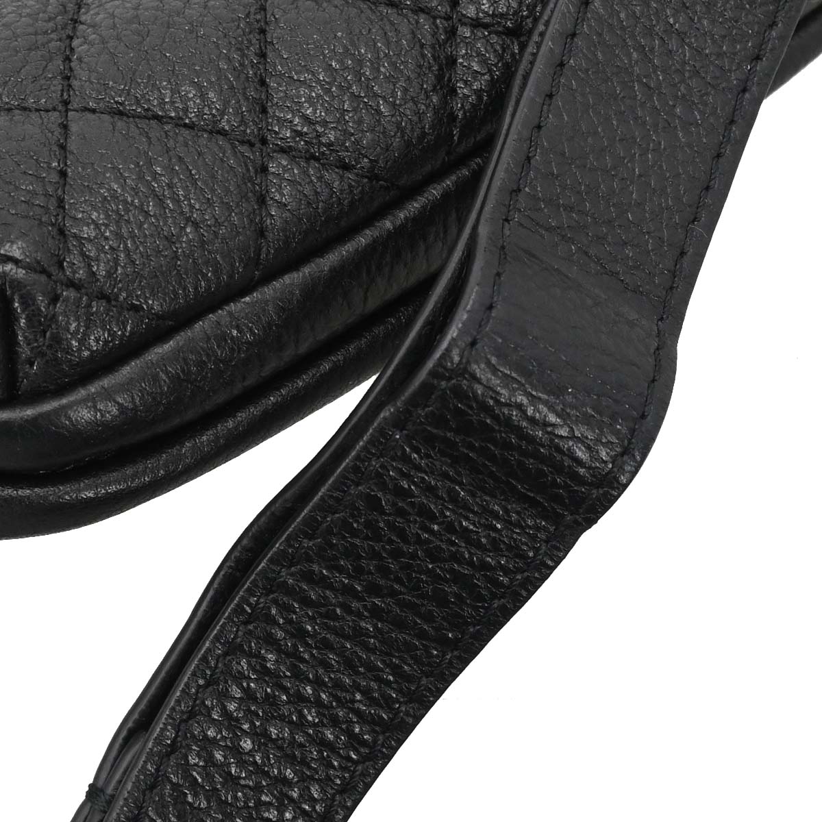 Chanel 2016-2017 Black Calfskin Waist Bum Bag