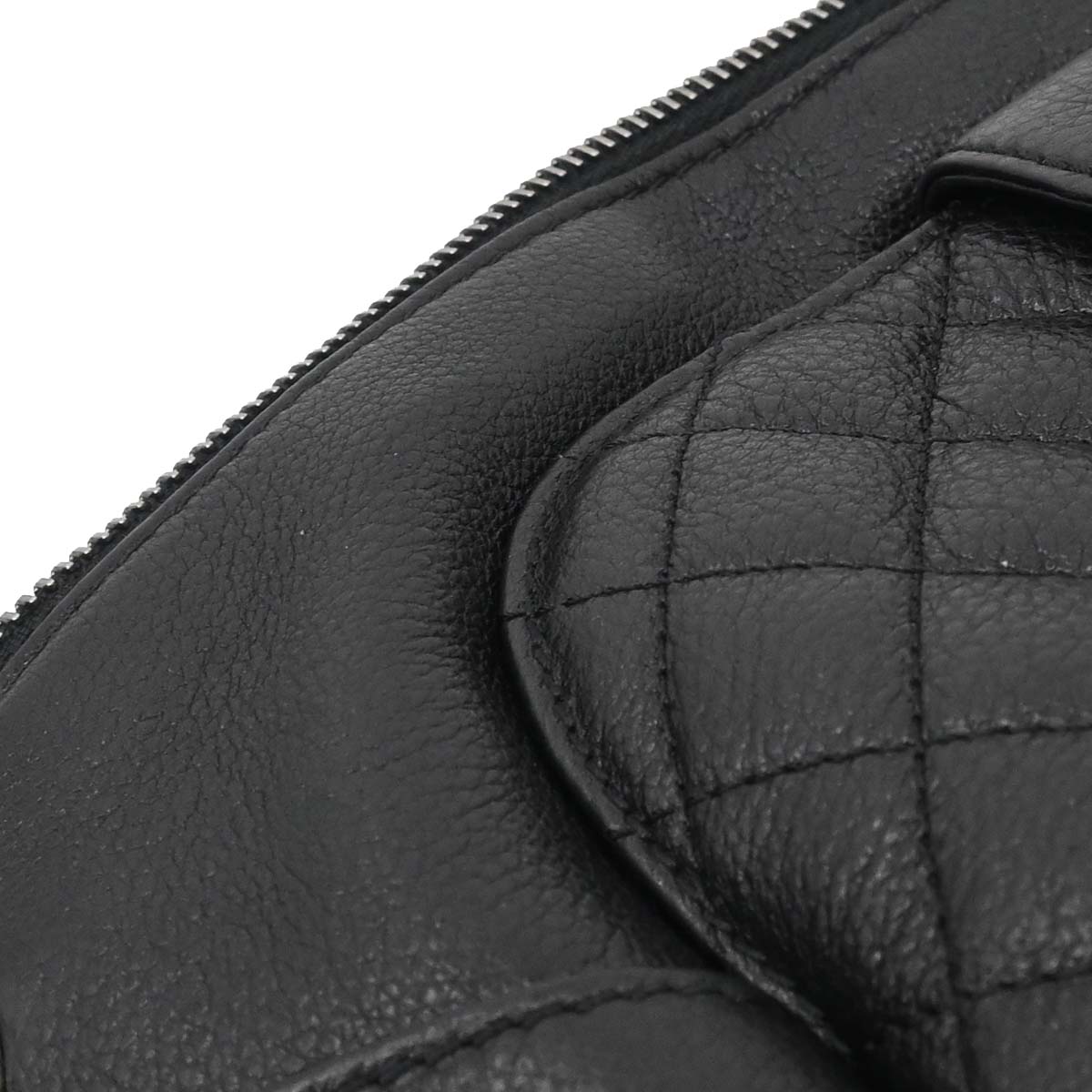 Chanel 2016-2017 Black Calfskin Waist Bum Bag