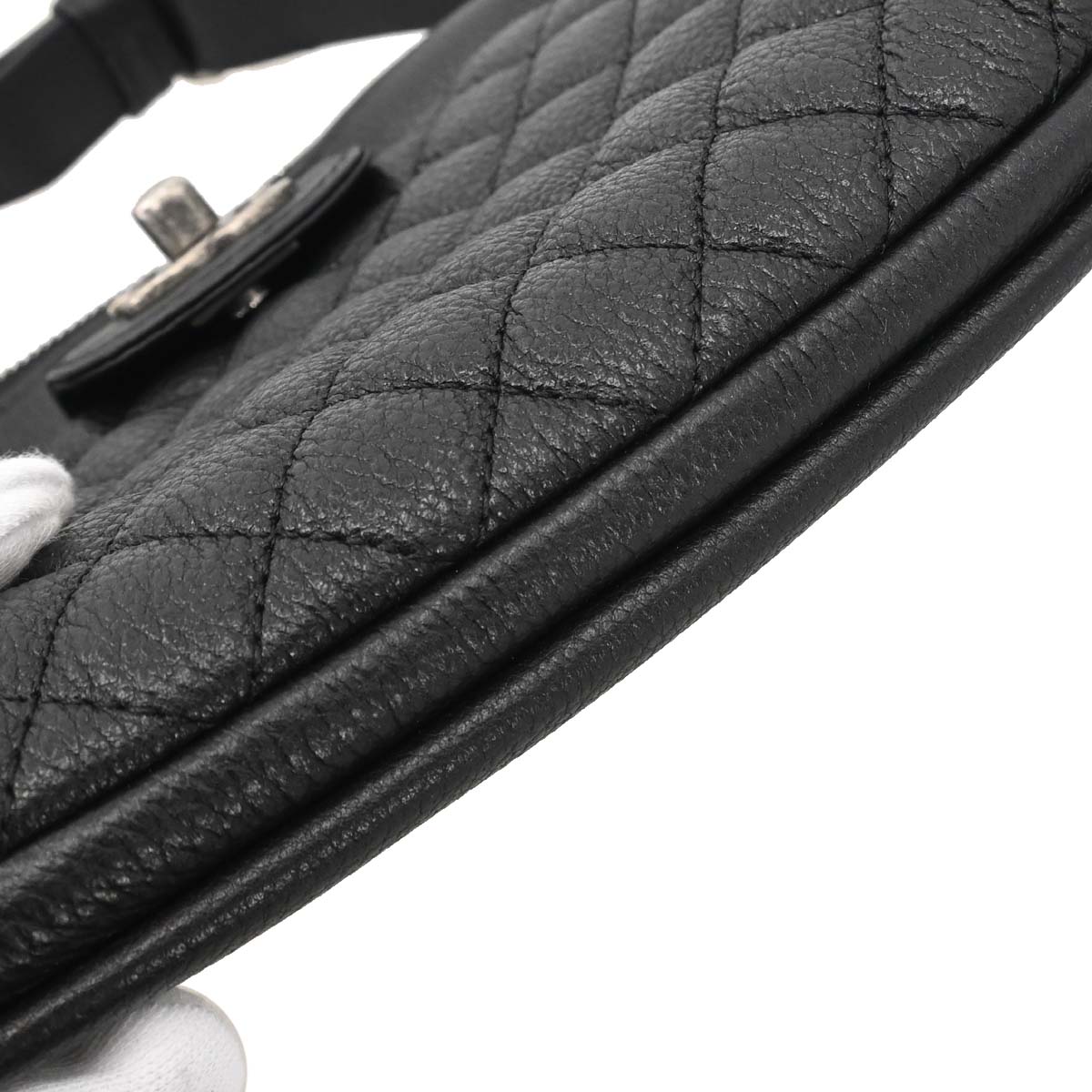 Chanel 2016-2017 Black Calfskin Waist Bum Bag