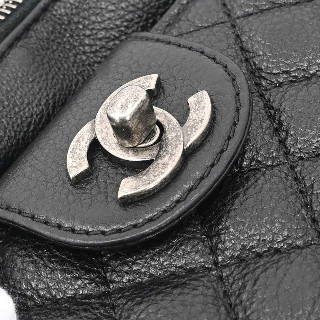 Chanel 2016-2017 Black Calfskin Waist Bum Bag