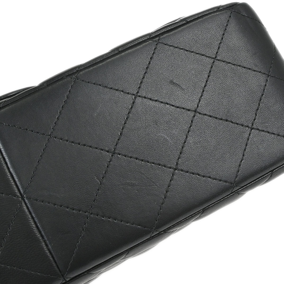 Chanel 2018 Black Lambskin Jumbo Classic Double Flap Shoulder Bag
