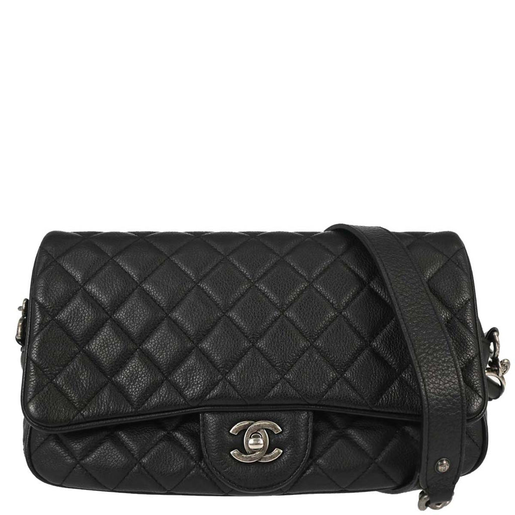 Chanel 2016-2017 Black Calfskin Casual Rock Shoulder Bag