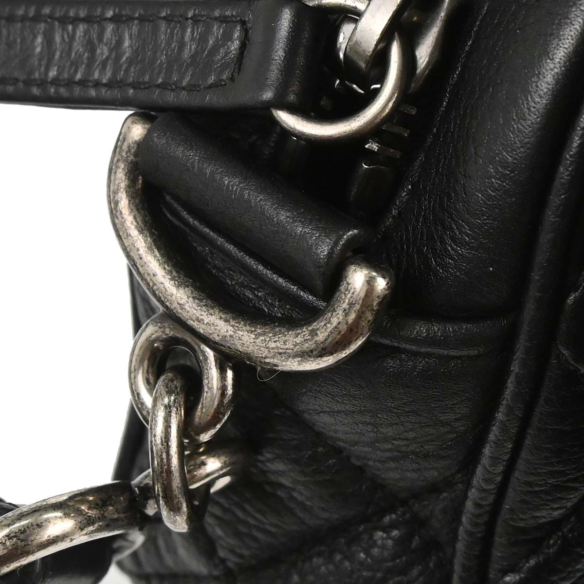 Chanel 2016-2017 Black Calfskin Casual Rock Shoulder Bag