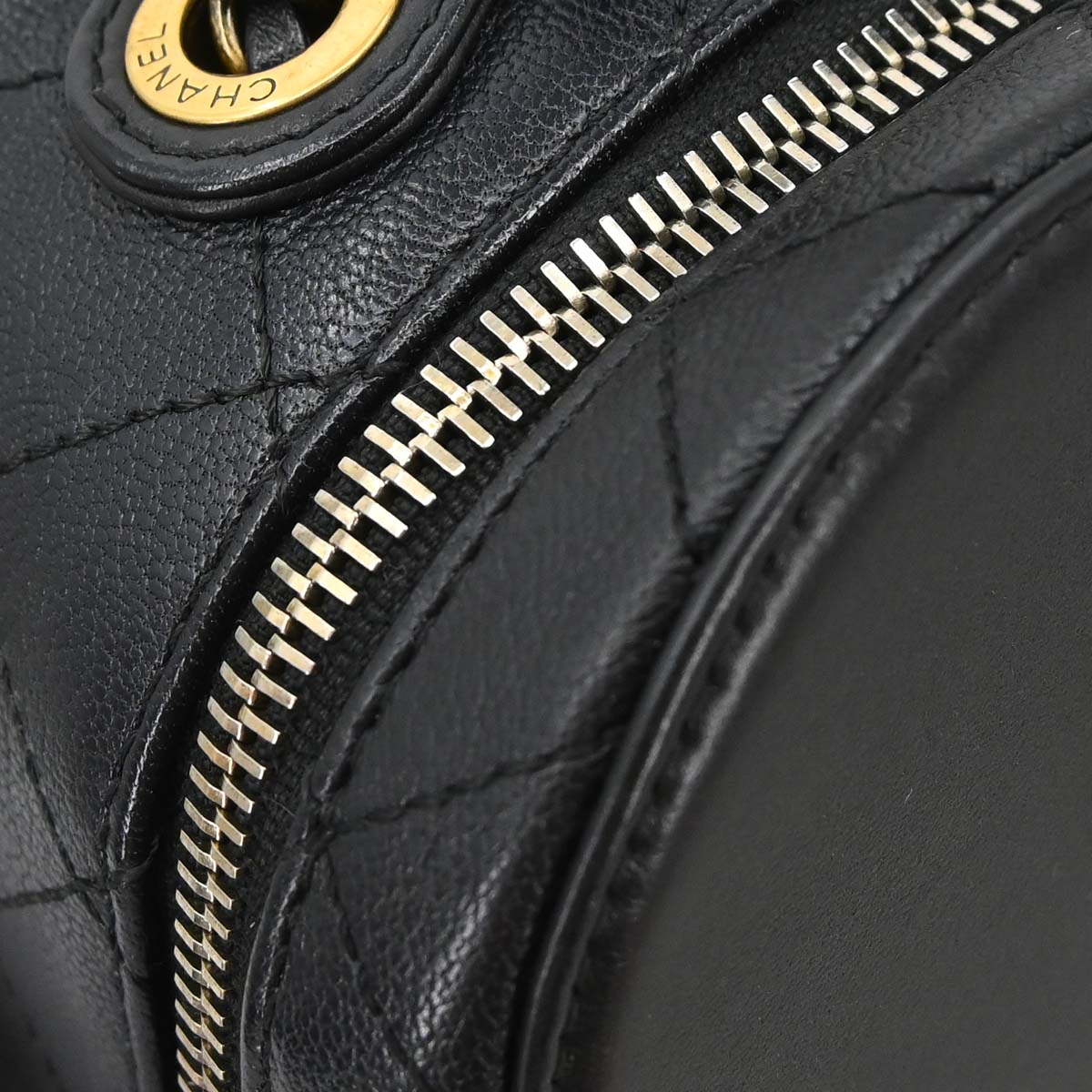 Chanel Black Calfskin Goatskin Coco Curve Vanity Bag 2way Shoulder Handbag