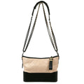 Chanel 2019 Beige Black Calfskin Medium Gabrielle Shoulder Bag