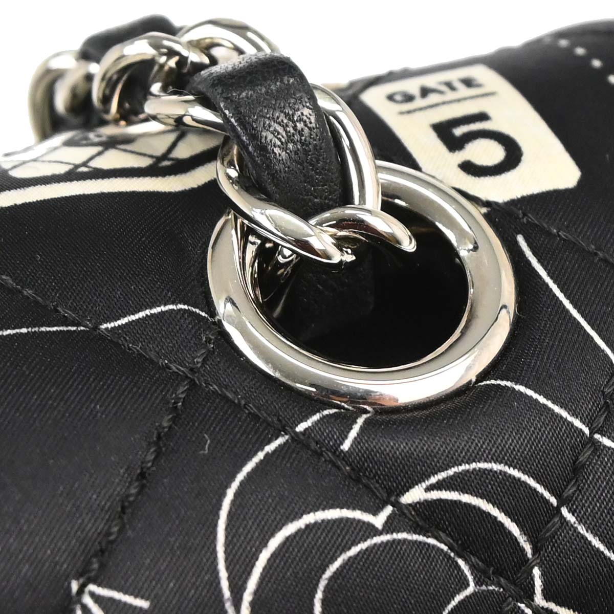 Chanel 2016-2017 Black Satin Airline Medium Classic Double Flap Shoulder Bag