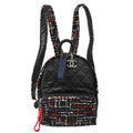 Chanel Black Tweed Nylon Backpack