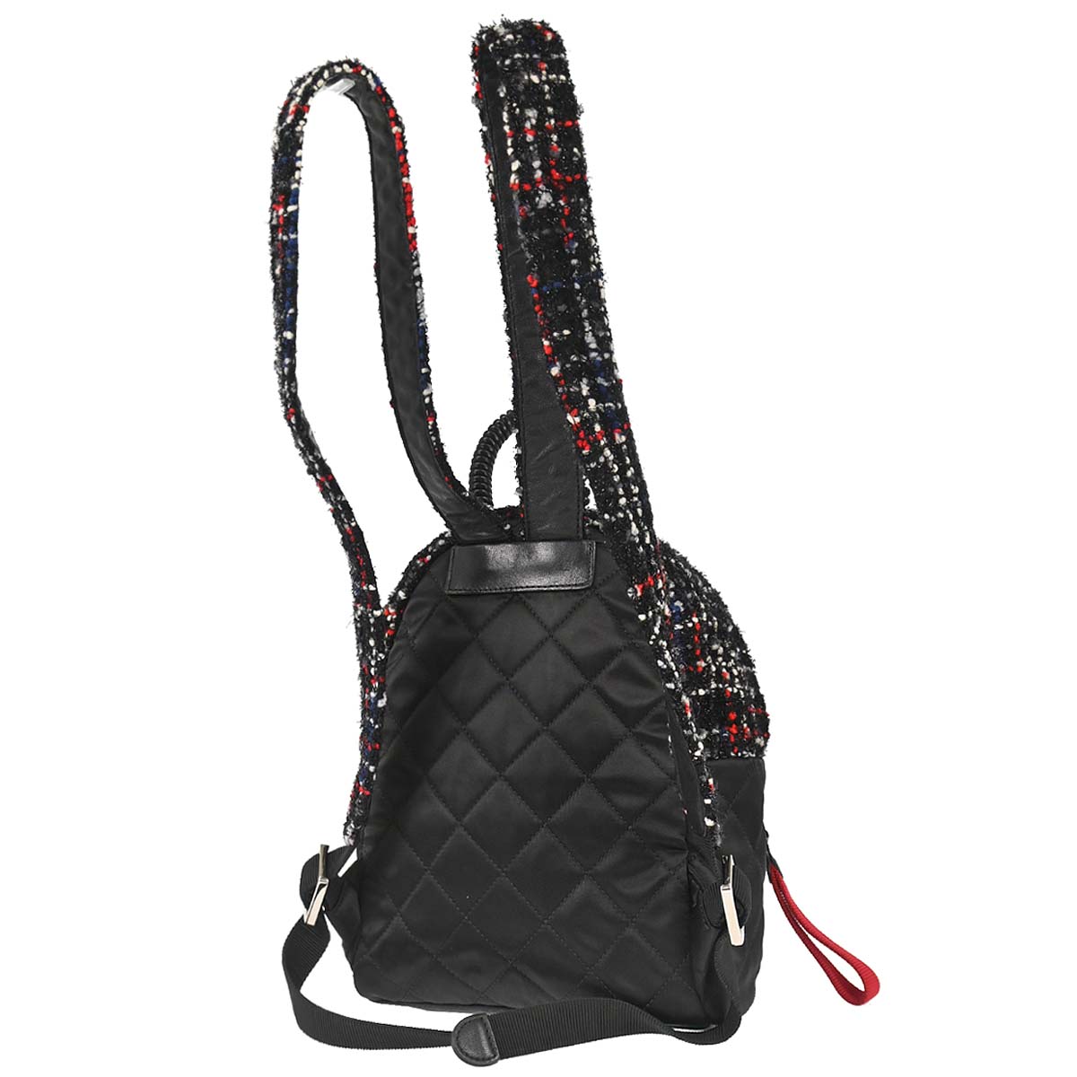 Chanel Black Tweed Nylon Backpack