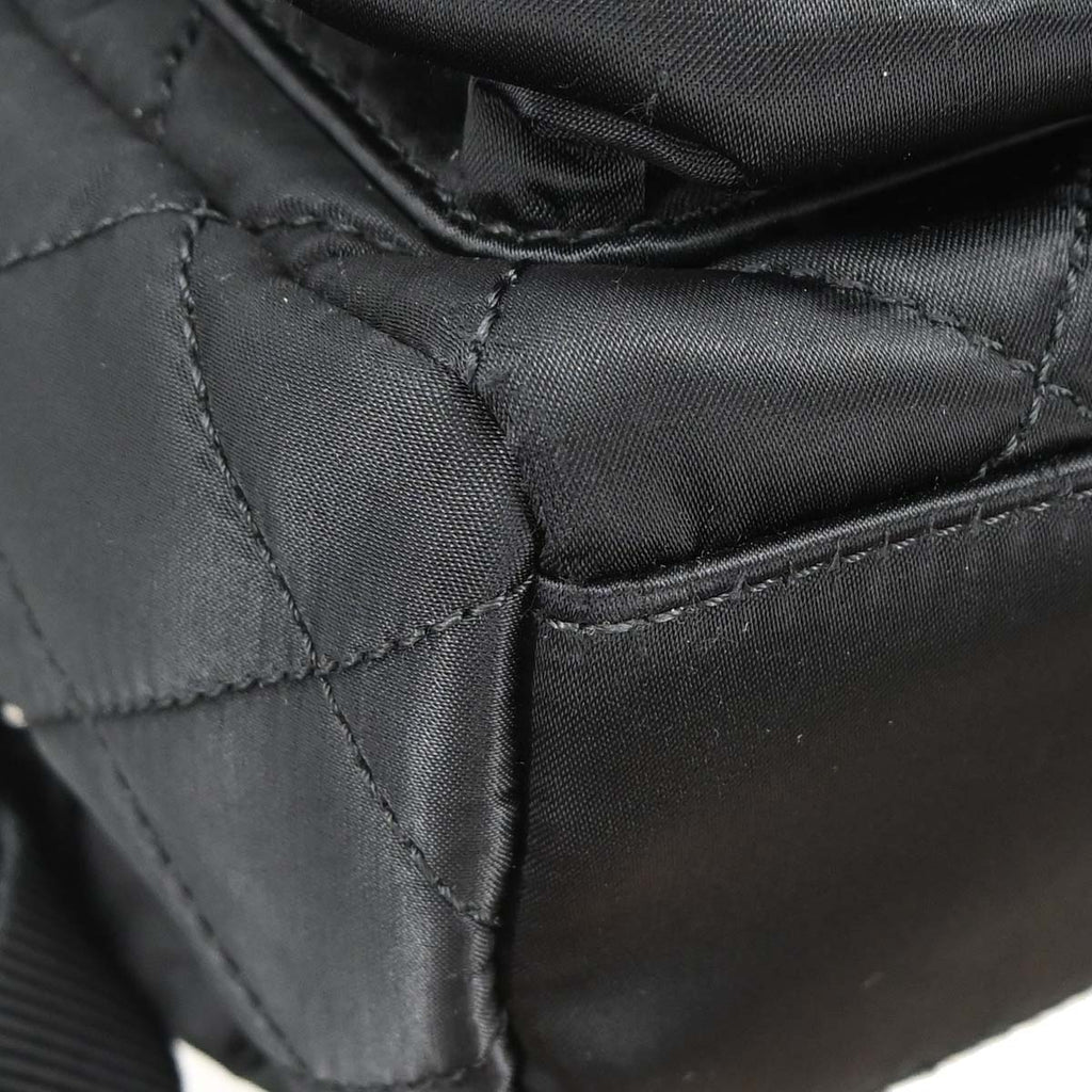 Chanel Black Tweed Nylon Backpack