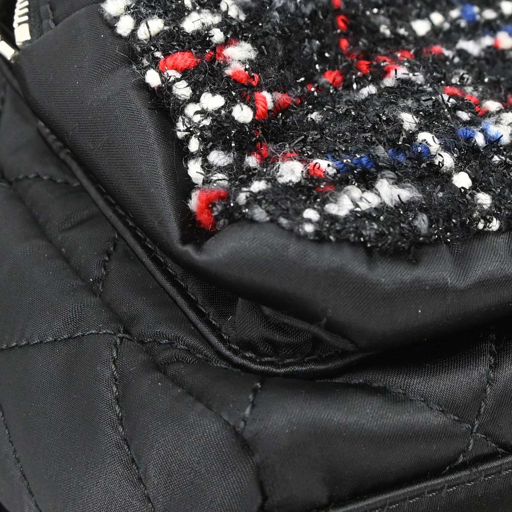 Chanel Black Tweed Nylon Backpack