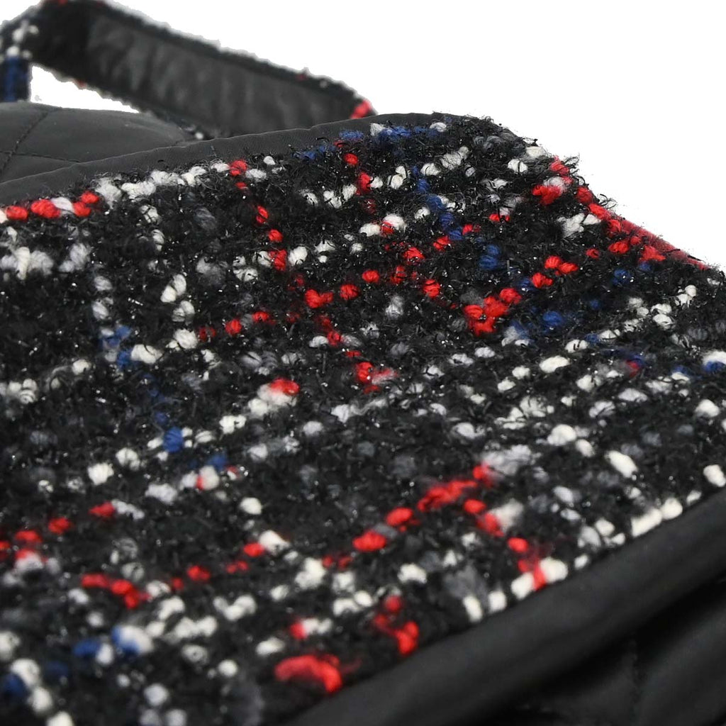 Chanel Black Tweed Nylon Backpack