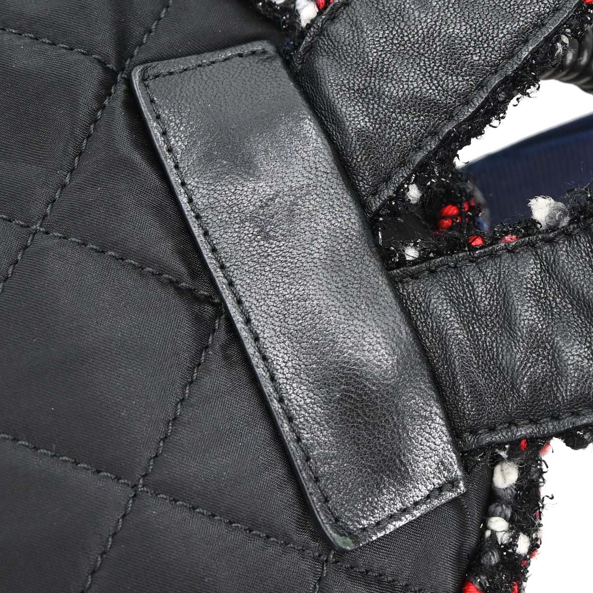 Chanel Black Tweed Nylon Backpack