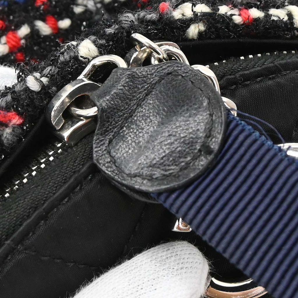Chanel Black Tweed Nylon Backpack