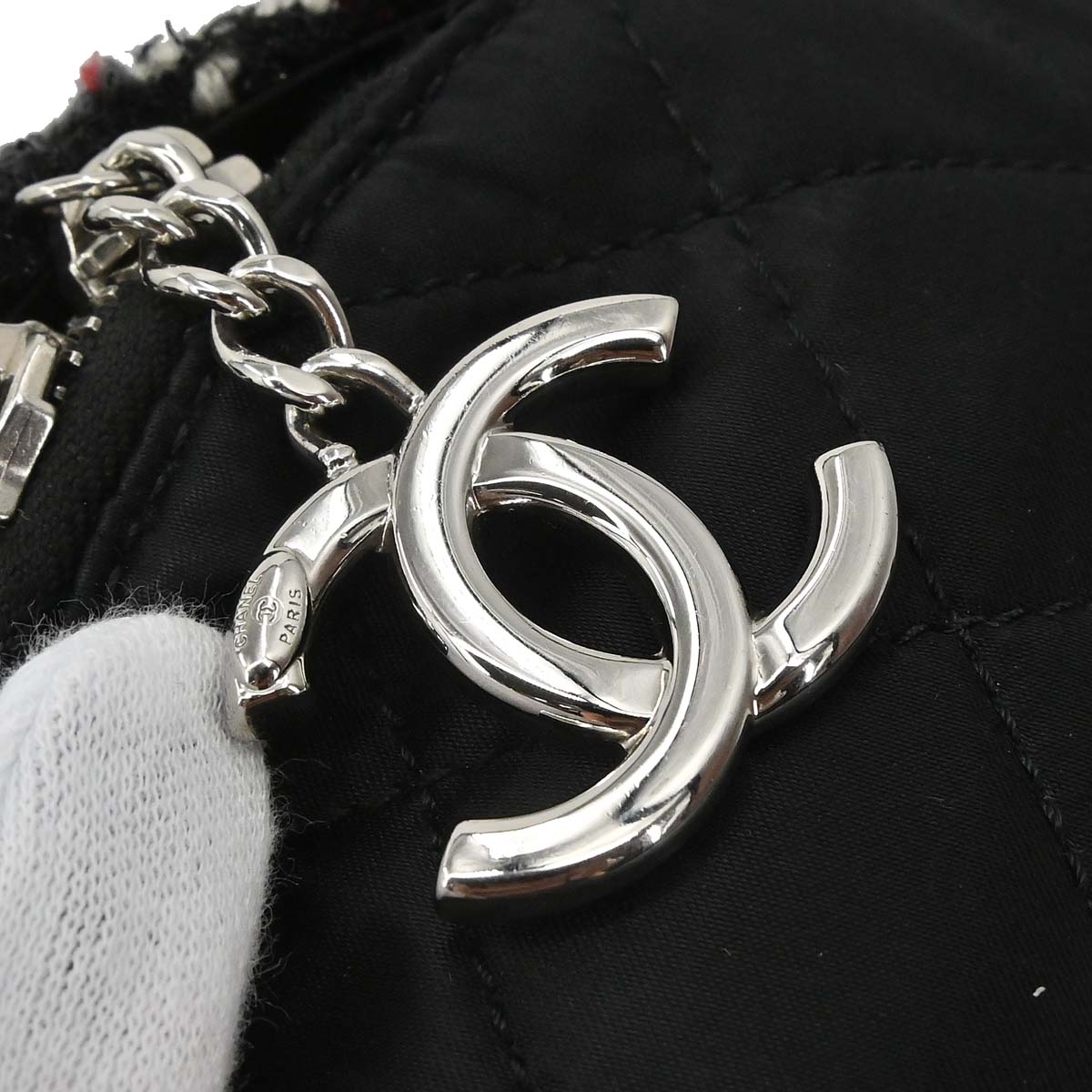 Chanel Black Tweed Nylon Backpack