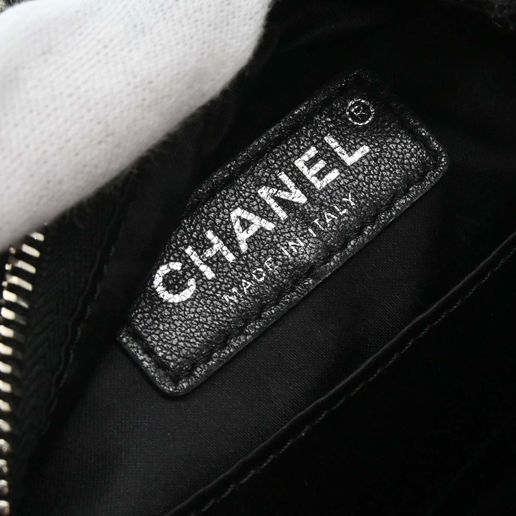 Chanel Black Tweed Nylon Backpack