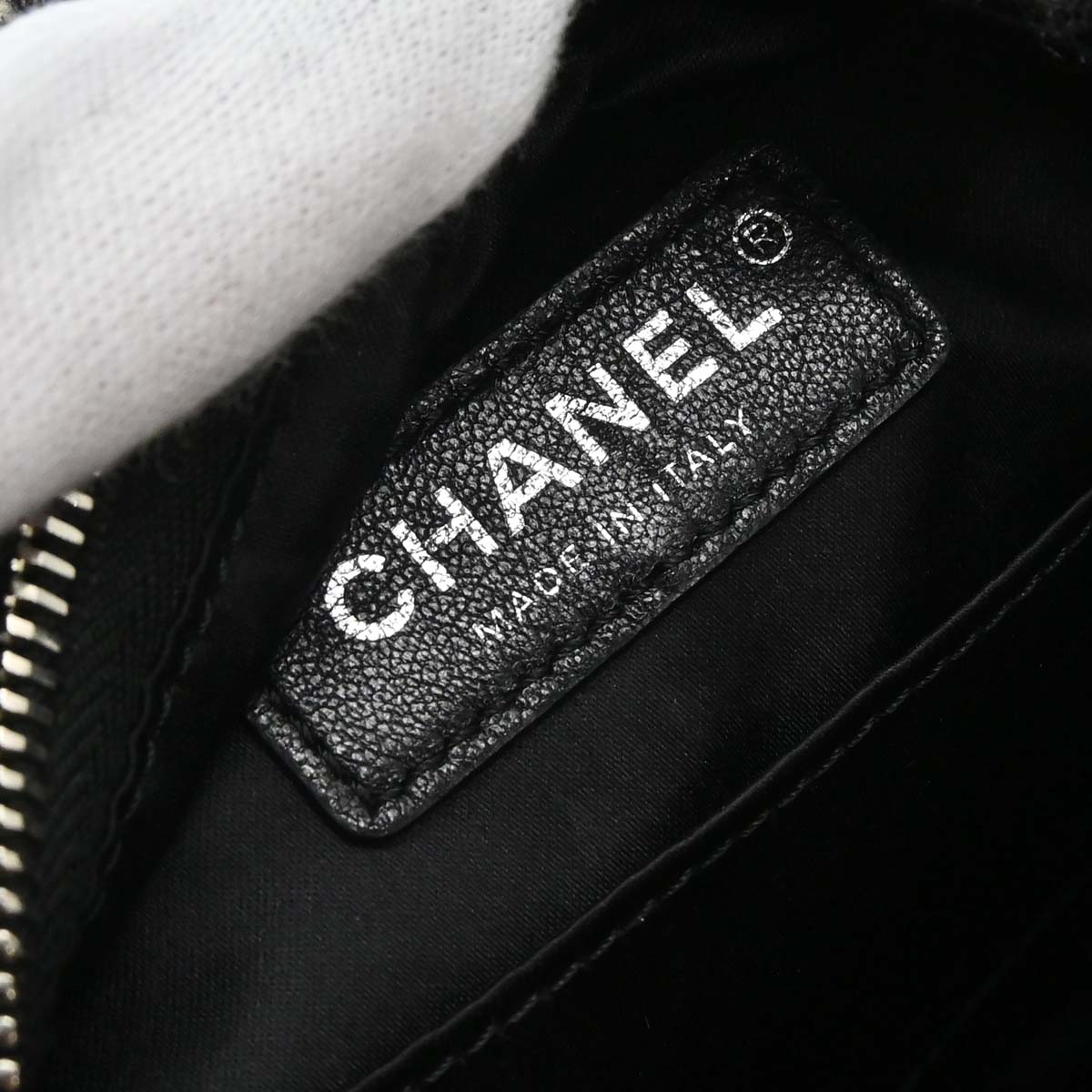 Chanel Black Tweed Nylon Backpack
