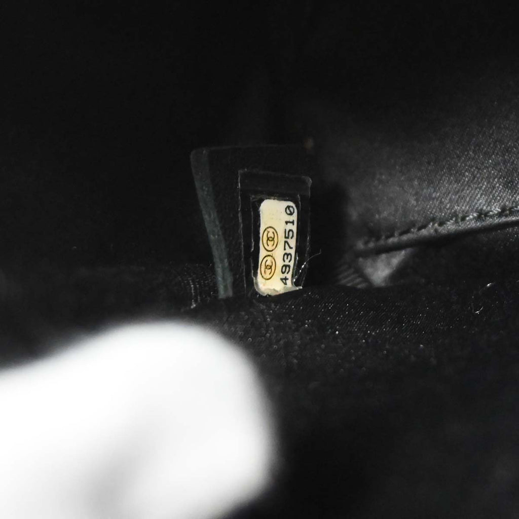 Chanel Black Tweed Nylon Backpack