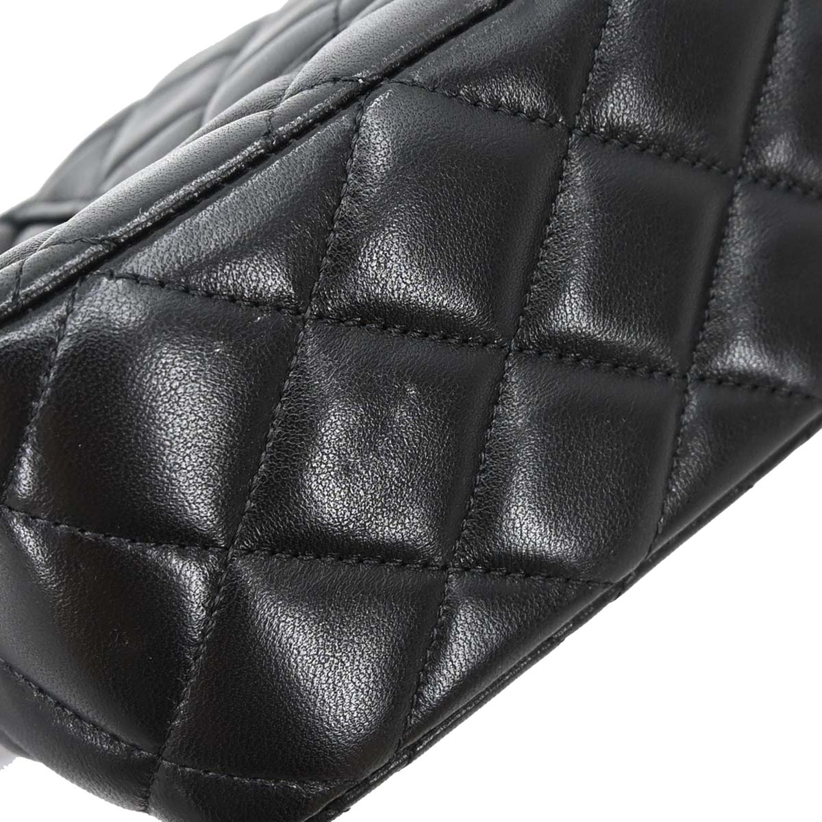 Chanel Black Lambskin Valentine Single Flap Shoulder Bag