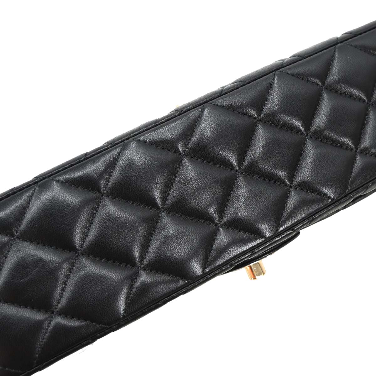 Chanel Black Lambskin Valentine Single Flap Shoulder Bag
