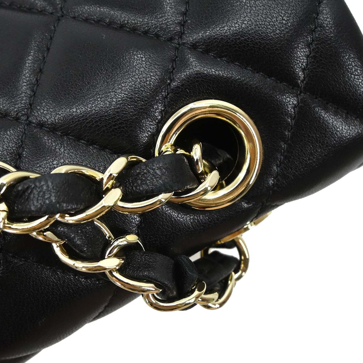Chanel Black Lambskin Valentine Single Flap Shoulder Bag