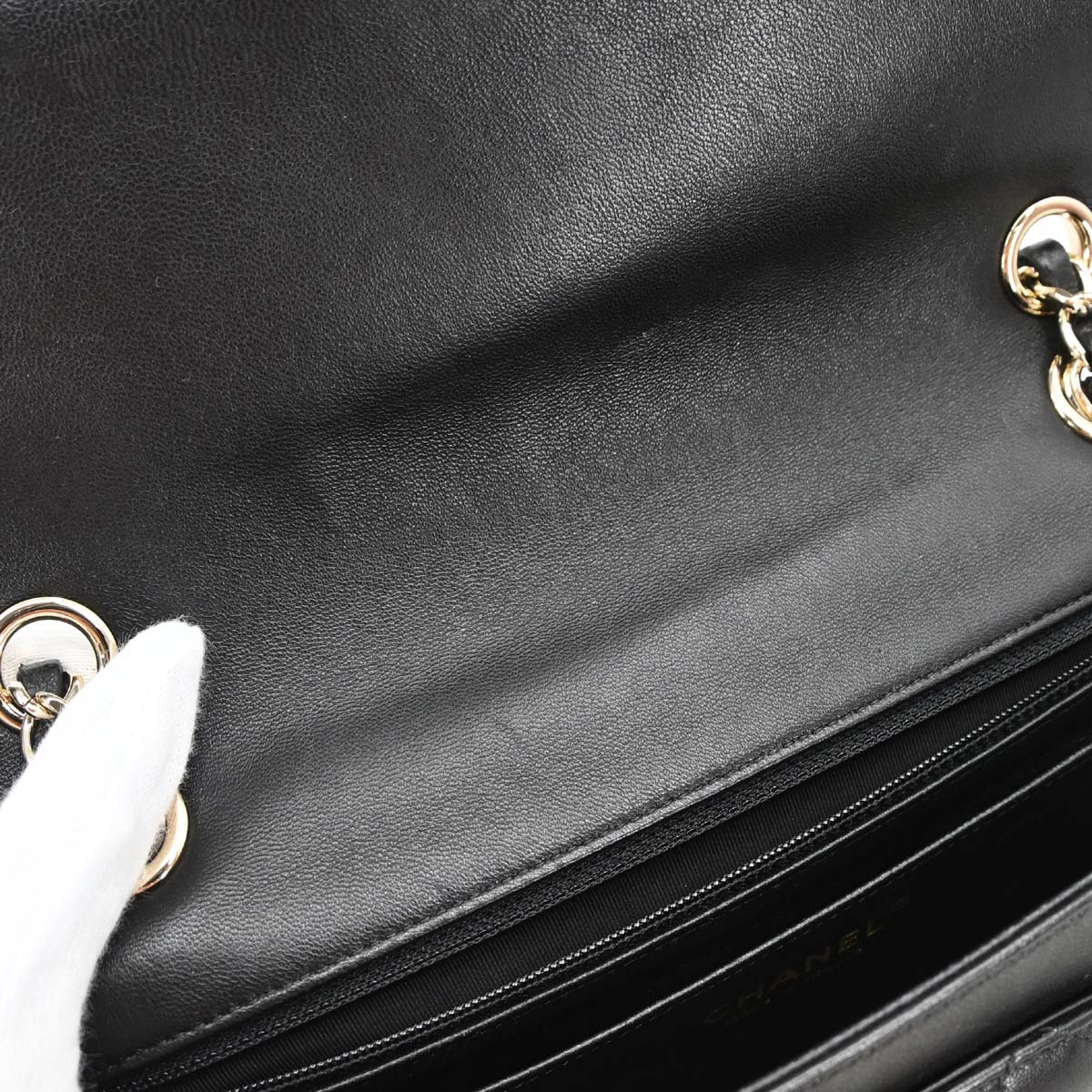 Chanel Black Lambskin Valentine Single Flap Shoulder Bag