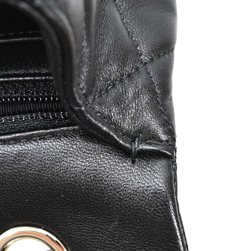 Chanel Black Lambskin Valentine Single Flap Shoulder Bag