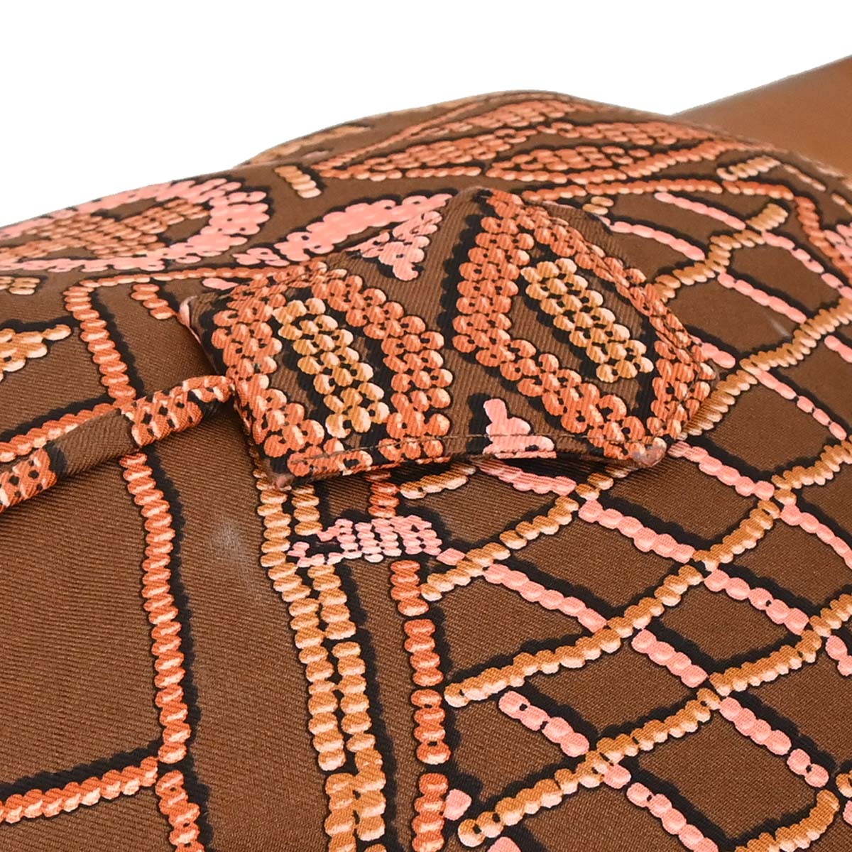 Hermes Brown Silk Barenia Silky City PM Kelly en Perles Shoulder Bag