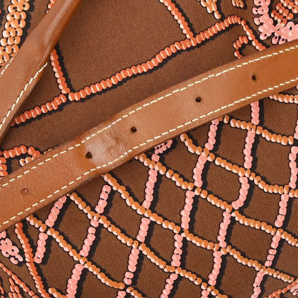 Hermes Brown Silk Barenia Silky City PM Kelly en Perles Shoulder Bag