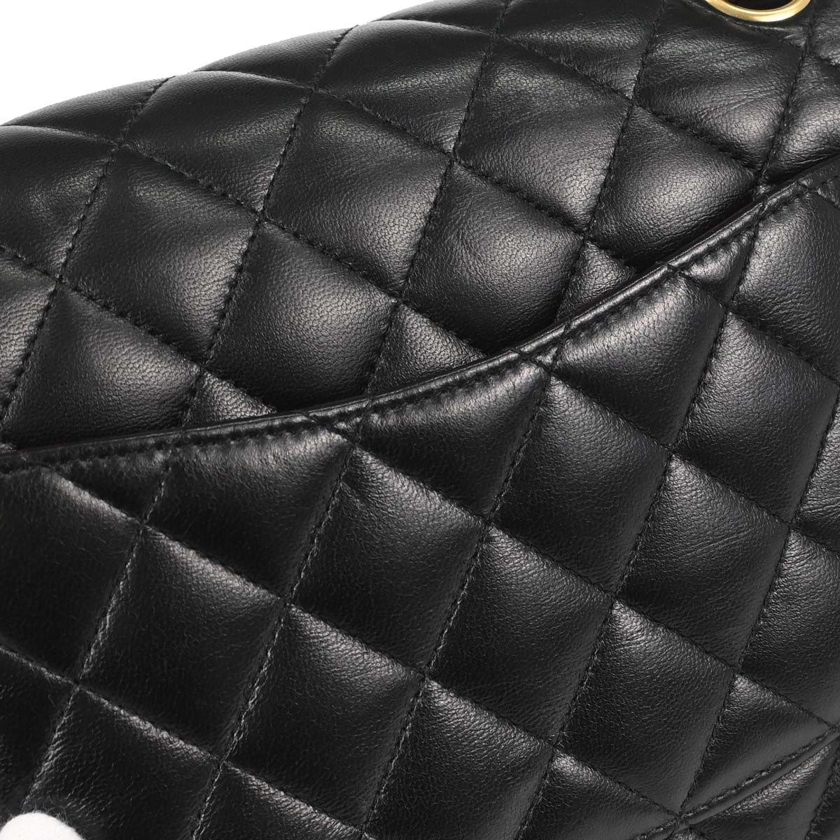 Chanel Black Lambskin Small Classic Double Flap Shoulder Bag