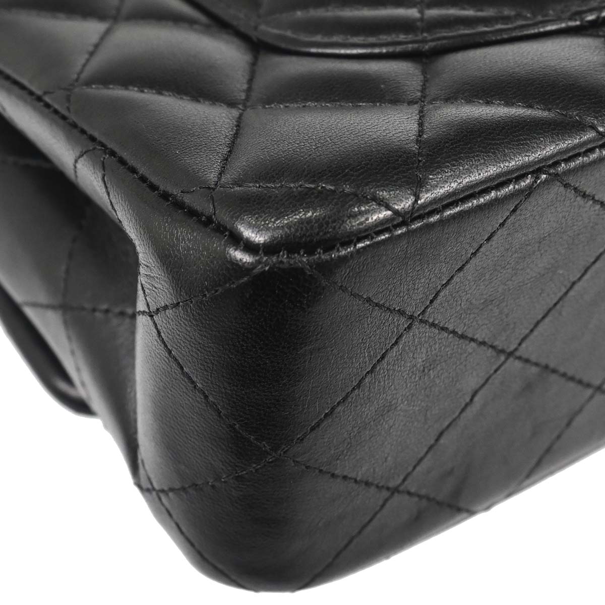 Chanel Black Lambskin Small Classic Double Flap Shoulder Bag
