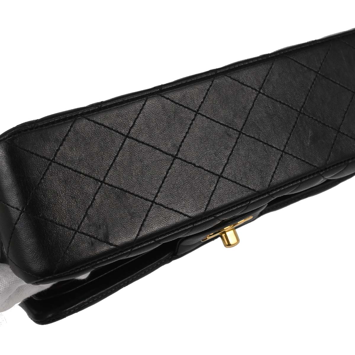 Chanel Black Lambskin Small Classic Double Flap Shoulder Bag