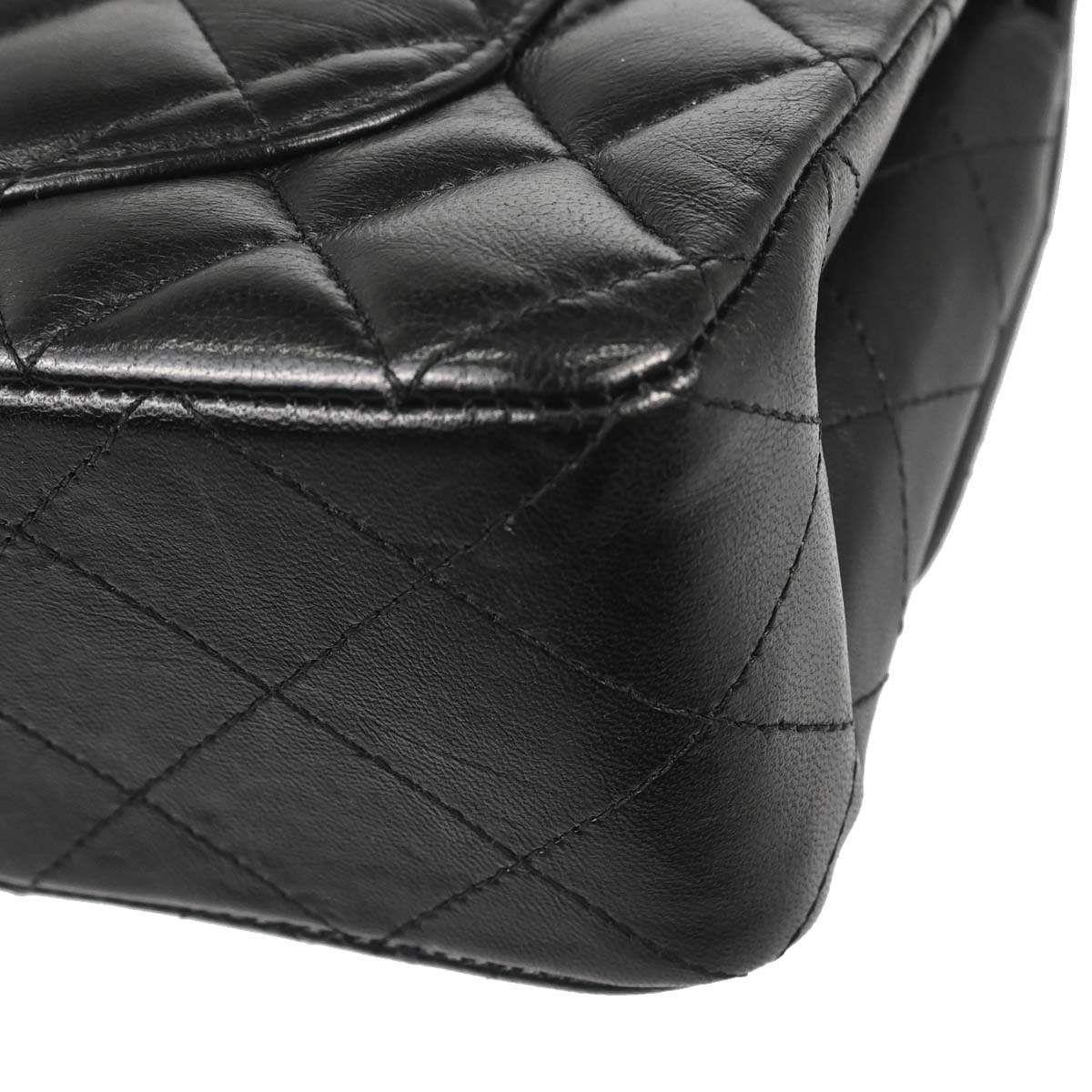Chanel Black Lambskin Small Classic Double Flap Shoulder Bag