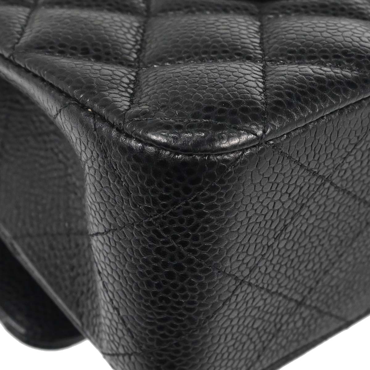 Chanel Black Caviar Skin Medium Classic Double Flap Shoulder Bag