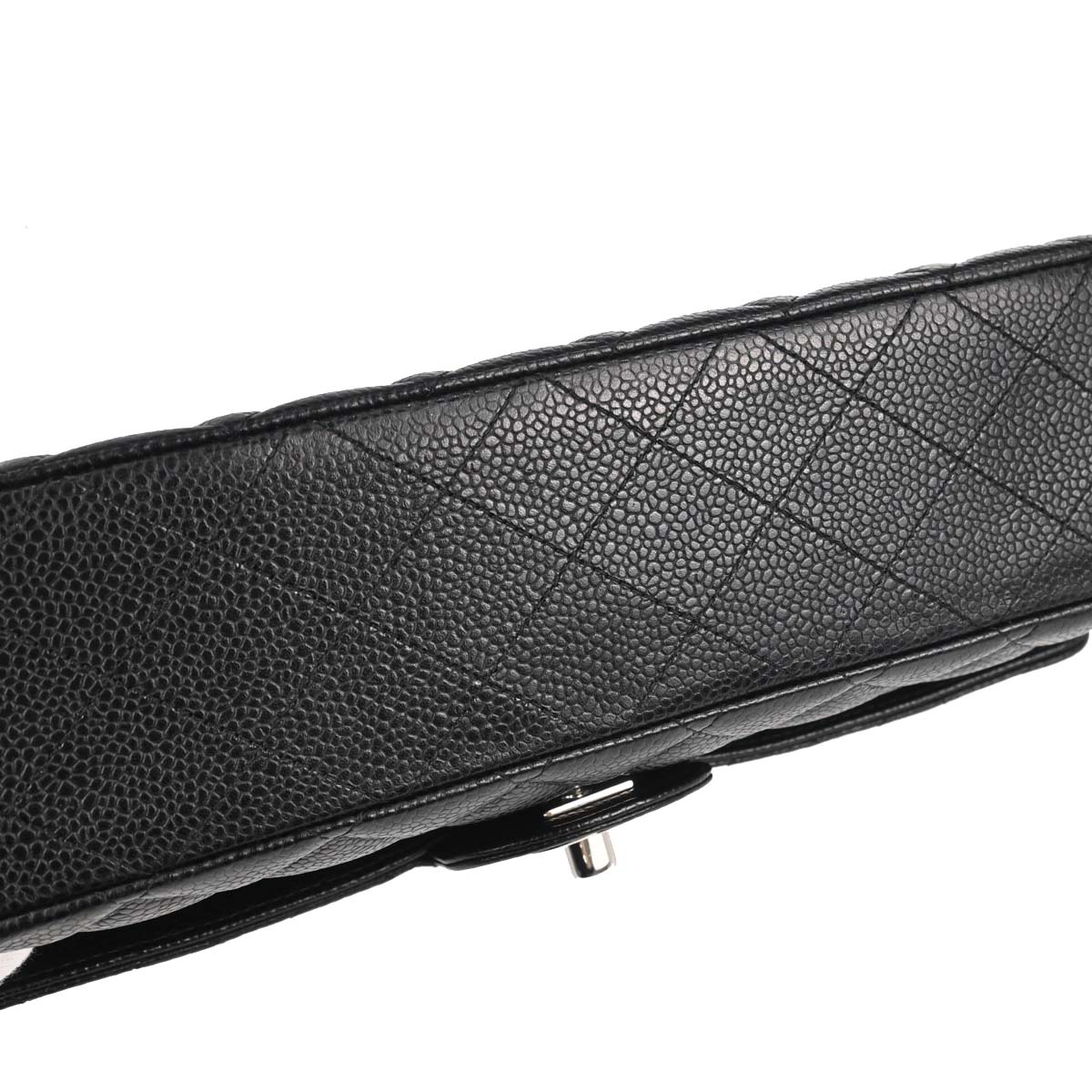 Chanel Black Caviar Skin Medium Classic Double Flap Shoulder Bag