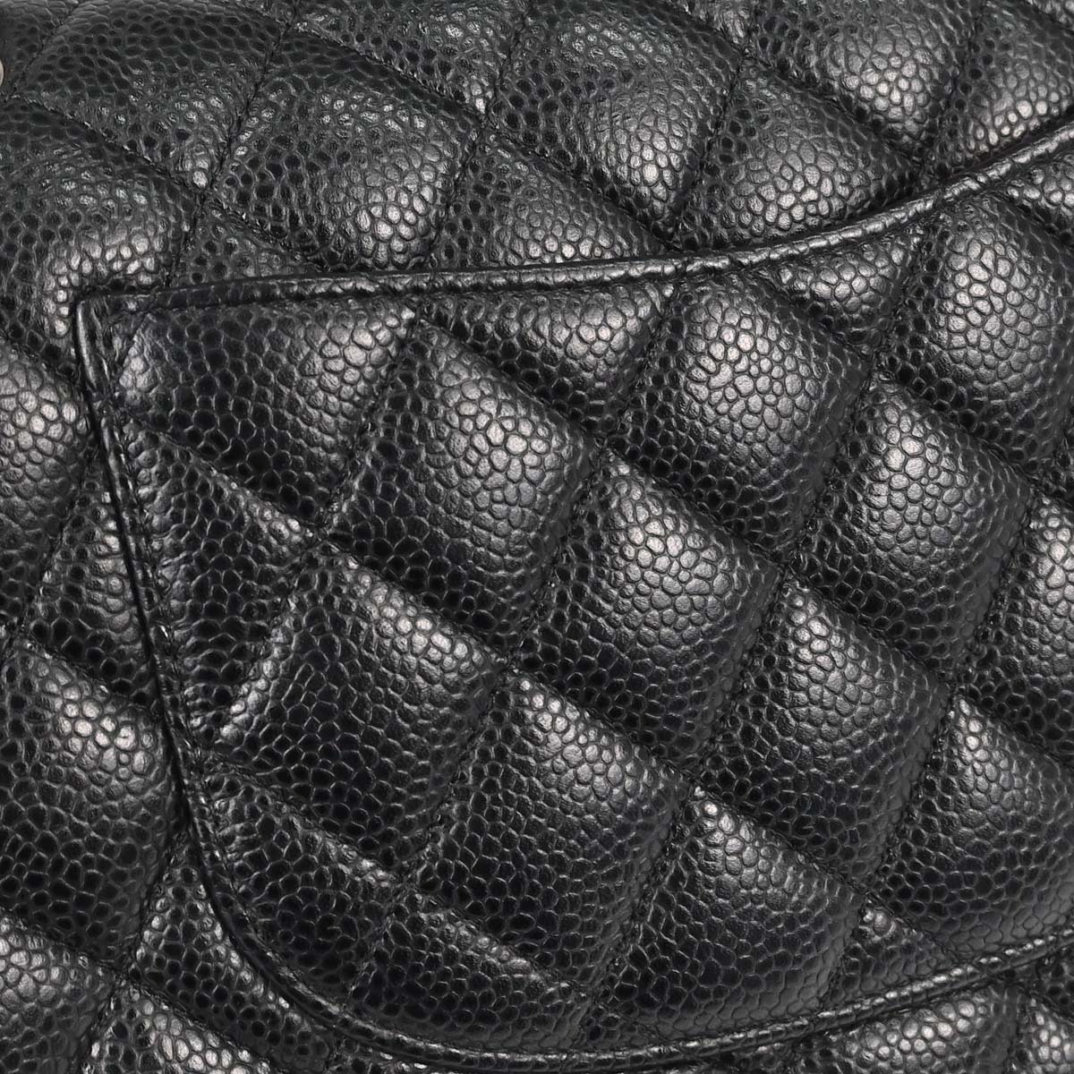 Chanel Black Caviar Skin Medium Classic Double Flap Shoulder Bag